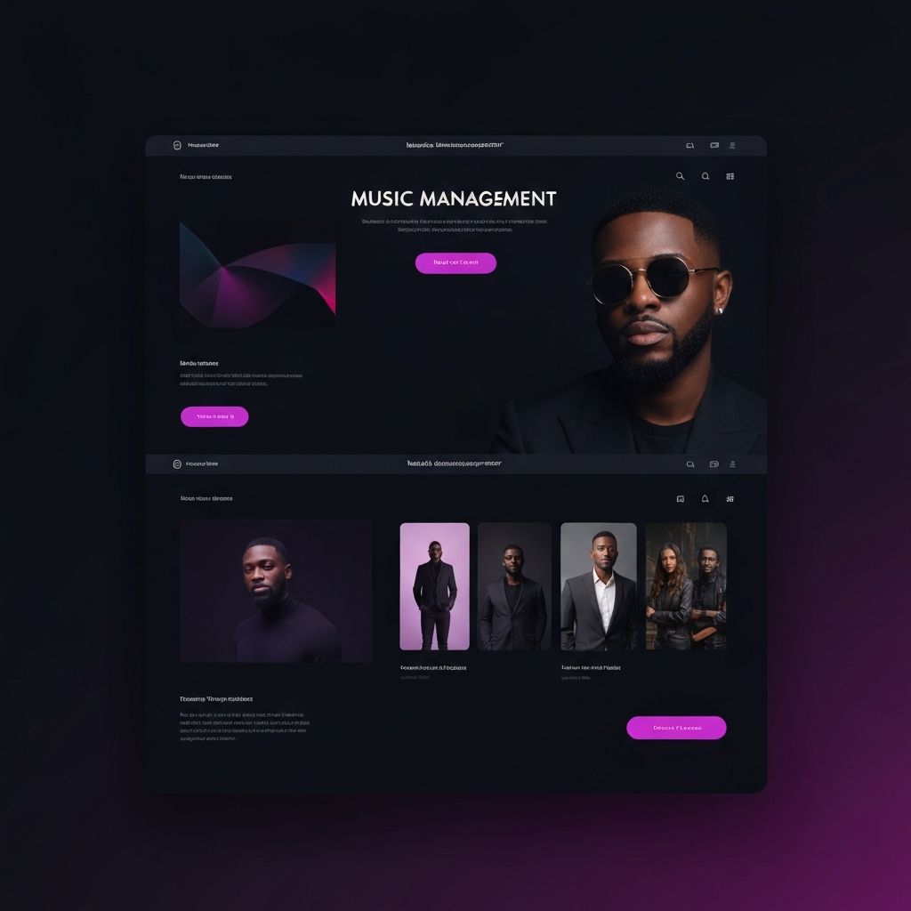 Portfolio work for HQ BASE Music Consultancy